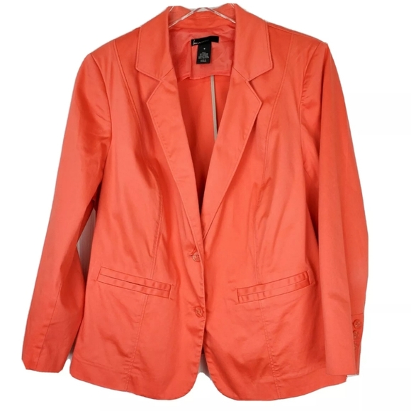 Lane Bryant Jackets & Blazers - 💗Lane Bryant two Buttons orange  blazer